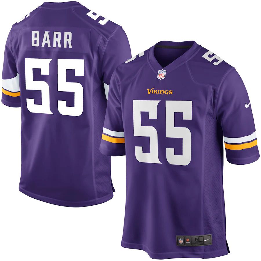 Men Minnesota Vikings #55 Anthony Barr Nike Purple Game Player NFL Jersey
